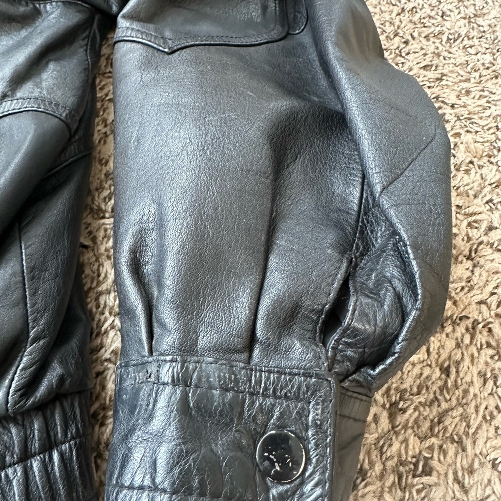 Wilsons Leather Jacket Motorcycle Bomber THINSULATE Large Men’s Vintage - Picture 15 of 16